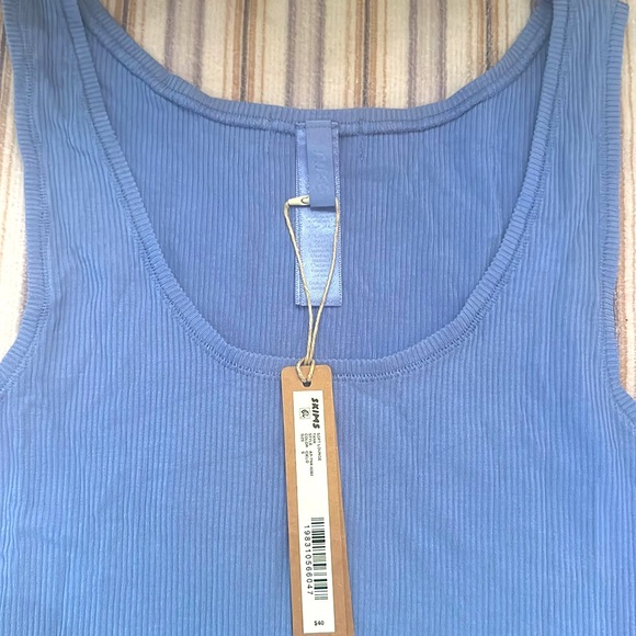 SKIMS Light Blue Ribbed Tank Top - Picture 2 of 2